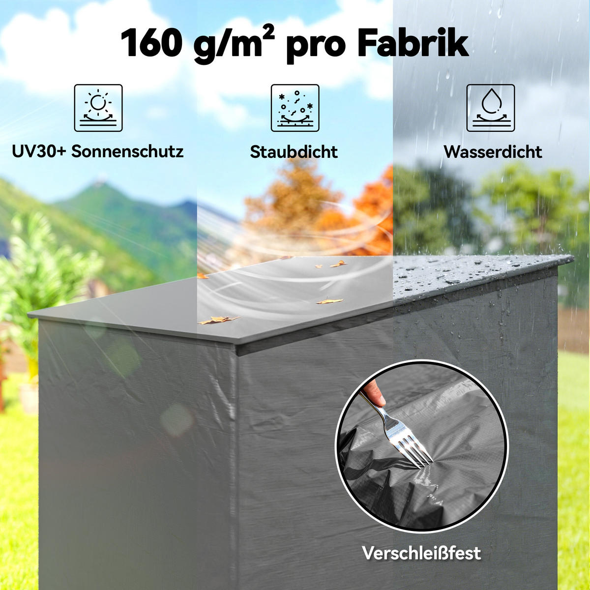 ZELTGARAGE 1,9x1,2 m Wasserdicht Garagenzelt mit aufrollbarer Reißverschlusstür - Dunkelgrau, Metall (120/204/187cm) - Outsunny