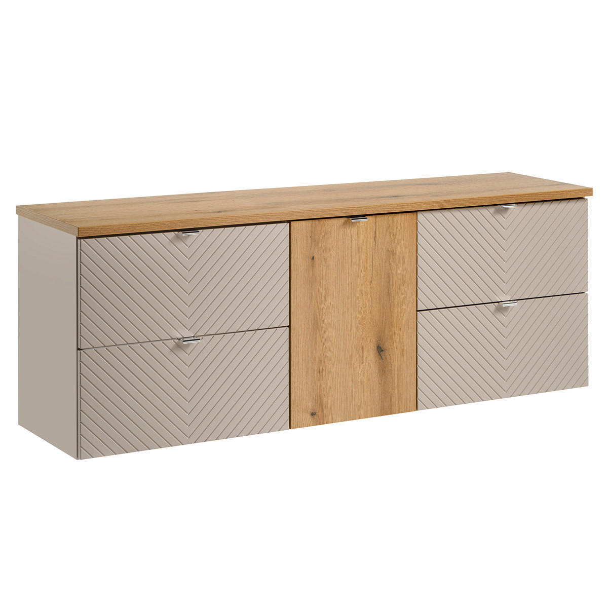 WASCHTISCHUNTERSCHRANK 160.4cm Manoa Kaschmir - Beige, Holzwerkstoff (160.4/59/40cm) - Petits-meubles