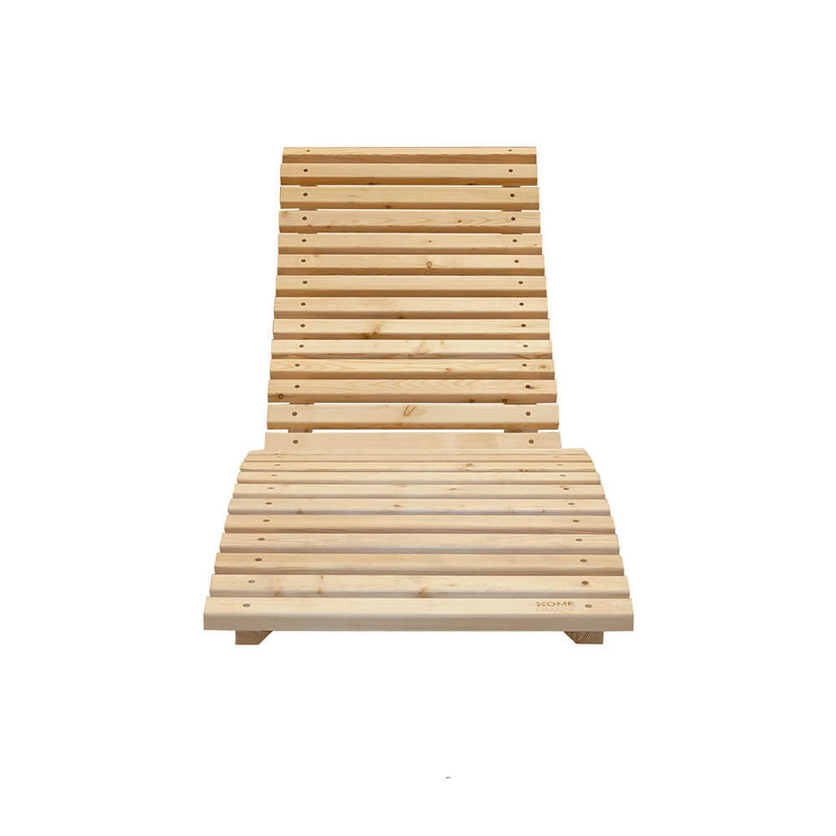 WELLENHOLZLIEGE WOLGA - 60 cm - Naturfarben, Holz (60/82/188cm) - Home Deluxe