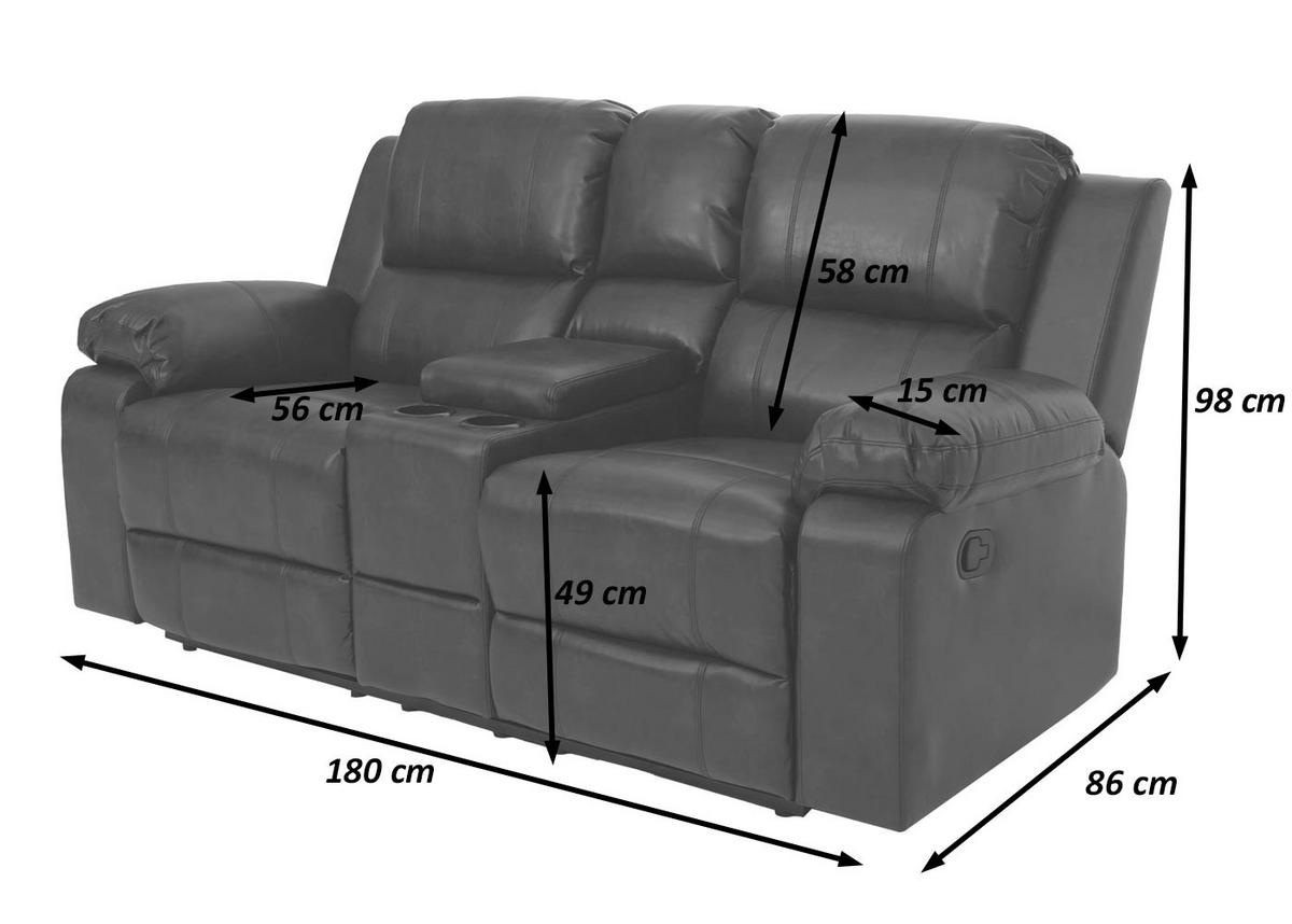 2ER KINOSESSEL Braun - Braun, Textil (180/98/86cm) - MCW