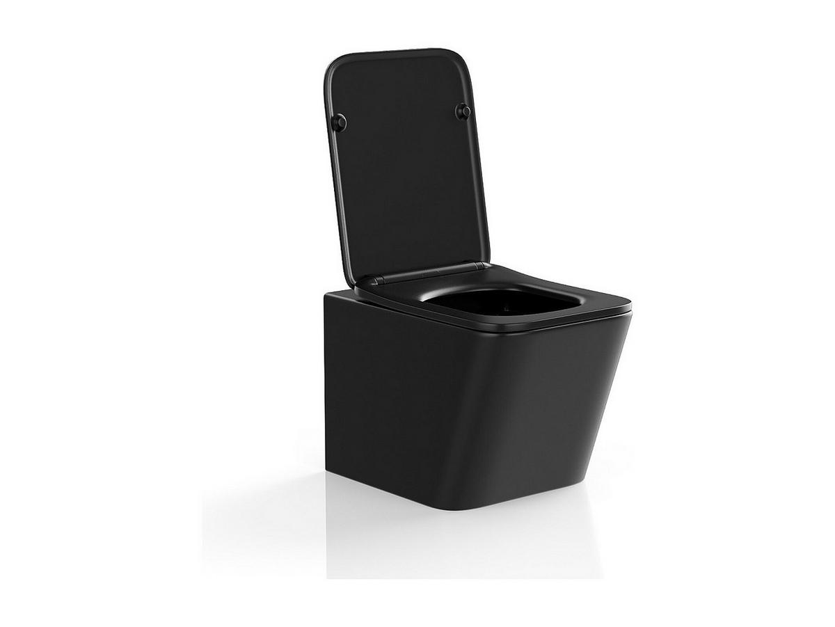 HÄNGE WC - 35.5 cm x 51.5 cm - keramik - schwarz Clemona - Schwarz, Keramik (35.5/34/51.5cm) - Vente-Unique