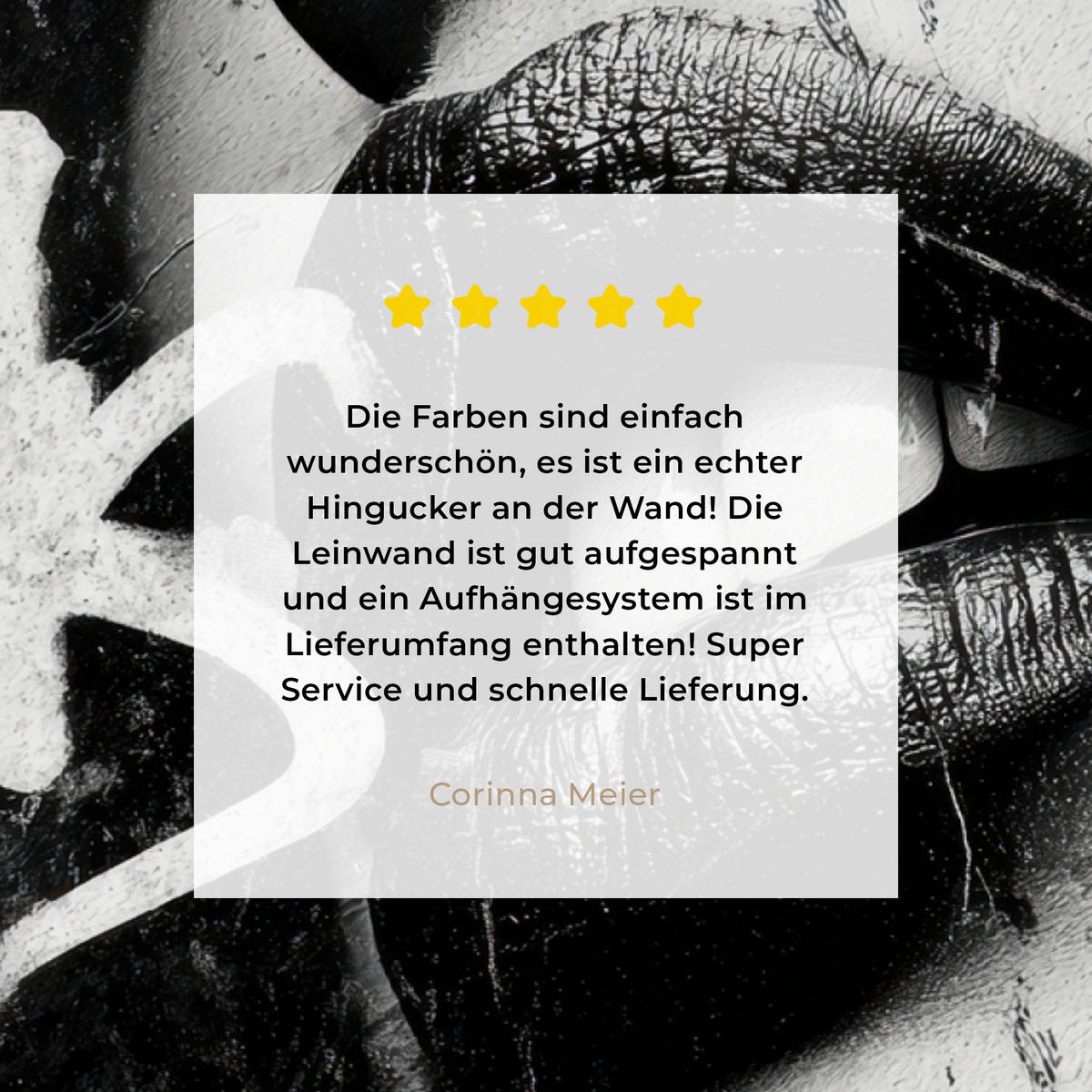 LEINWANDBILD Gesicht - Mund - Graffiti - Schwarz Wandbilder 80x60 cm - Schwarz, Textil (80/60cm) - MuchoWow