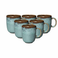 BECHER MIT HENKEL Lave Glacé 400 ml 6er Set - Hellblau, Keramik (0.4L) - like.Villeroy & Boch