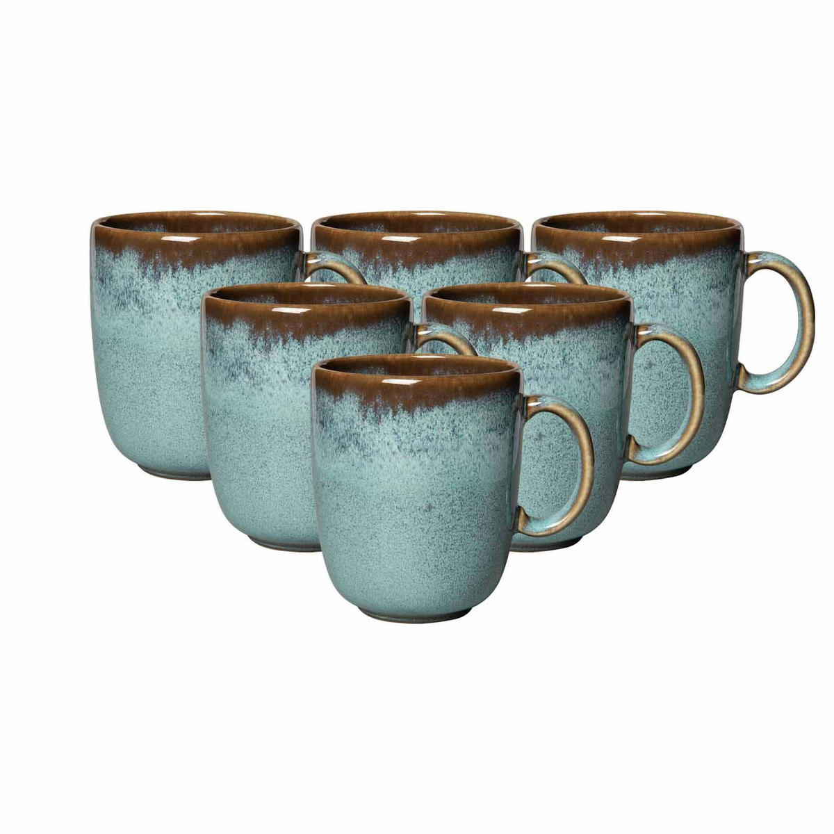 BECHER MIT HENKEL Lave Glacé 400 ml 6er Set - Hellblau, Keramik (0.4L) - like.Villeroy & Boch