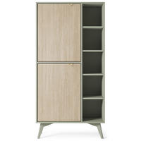 STANDREGAL - Abeto Grün Regal R80 - Eichefarben/Grün, Holz (80/160/38cm) - Möblo