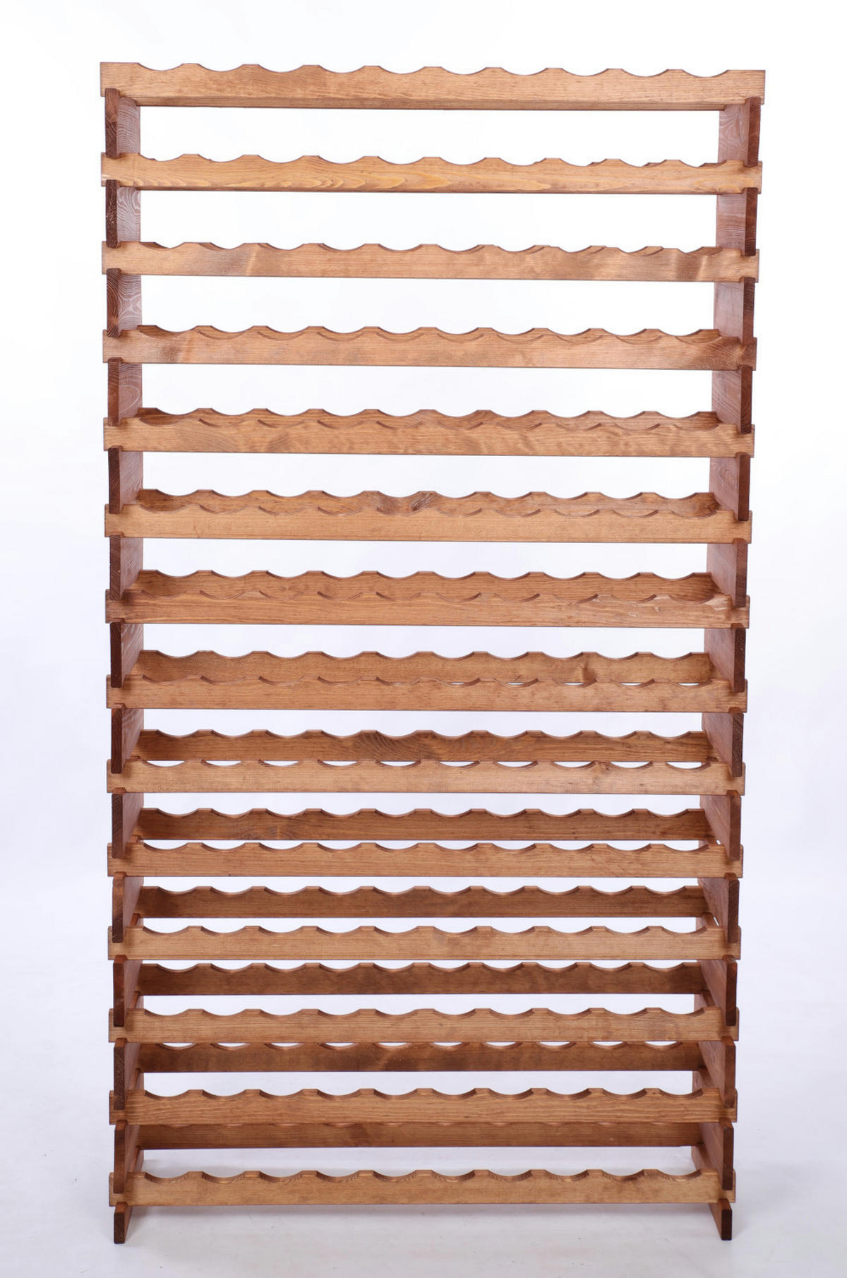 WEINREGAL VINOTECA FLEX PRO HxBxT 191x103x28cm 140 Flaschen auf 14 Ebenen Braun geölt - Braun, Holz (103/191/28cm) - PROREGAL