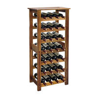 WEINREGAL - Braun, Holz (43/91.5/22cm) - Relaxdays