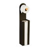 TOILETTENPAPIERHALTER - Schwarz, Holz/Metall (12/66/11cm) - Relaxdays