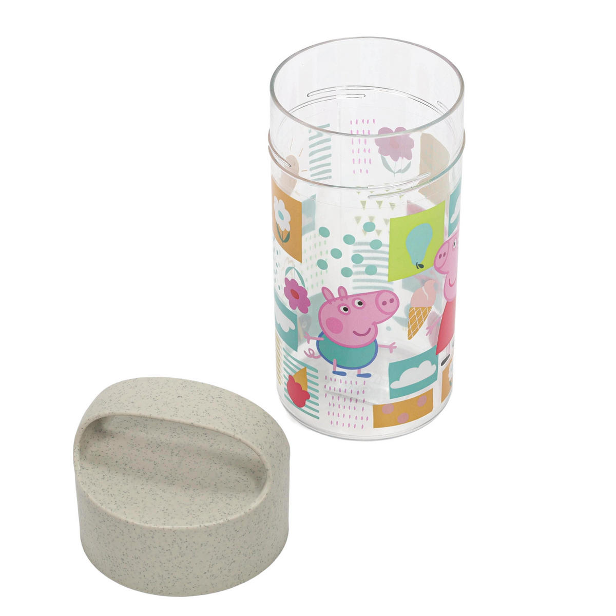 SNACK-/TRINKBEHÄLTER Buddy Peppa Pig 500 ml - Beige, Kunststoff (8.1/17.7/8.1cm)