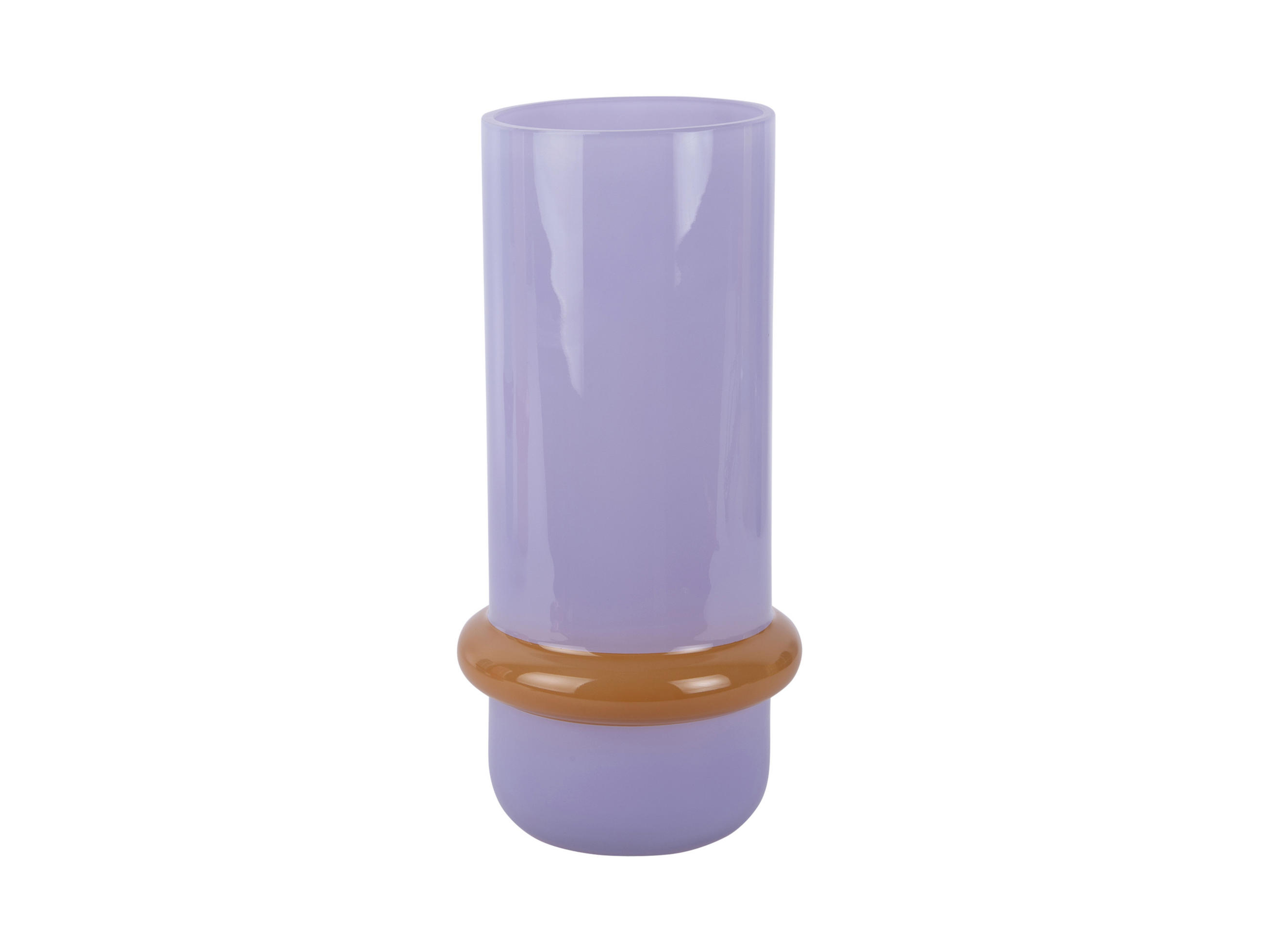 VASE Animado Anillo Large - Lila - 28 cm - Lila, Glas (13.5/28cm) - Present Time