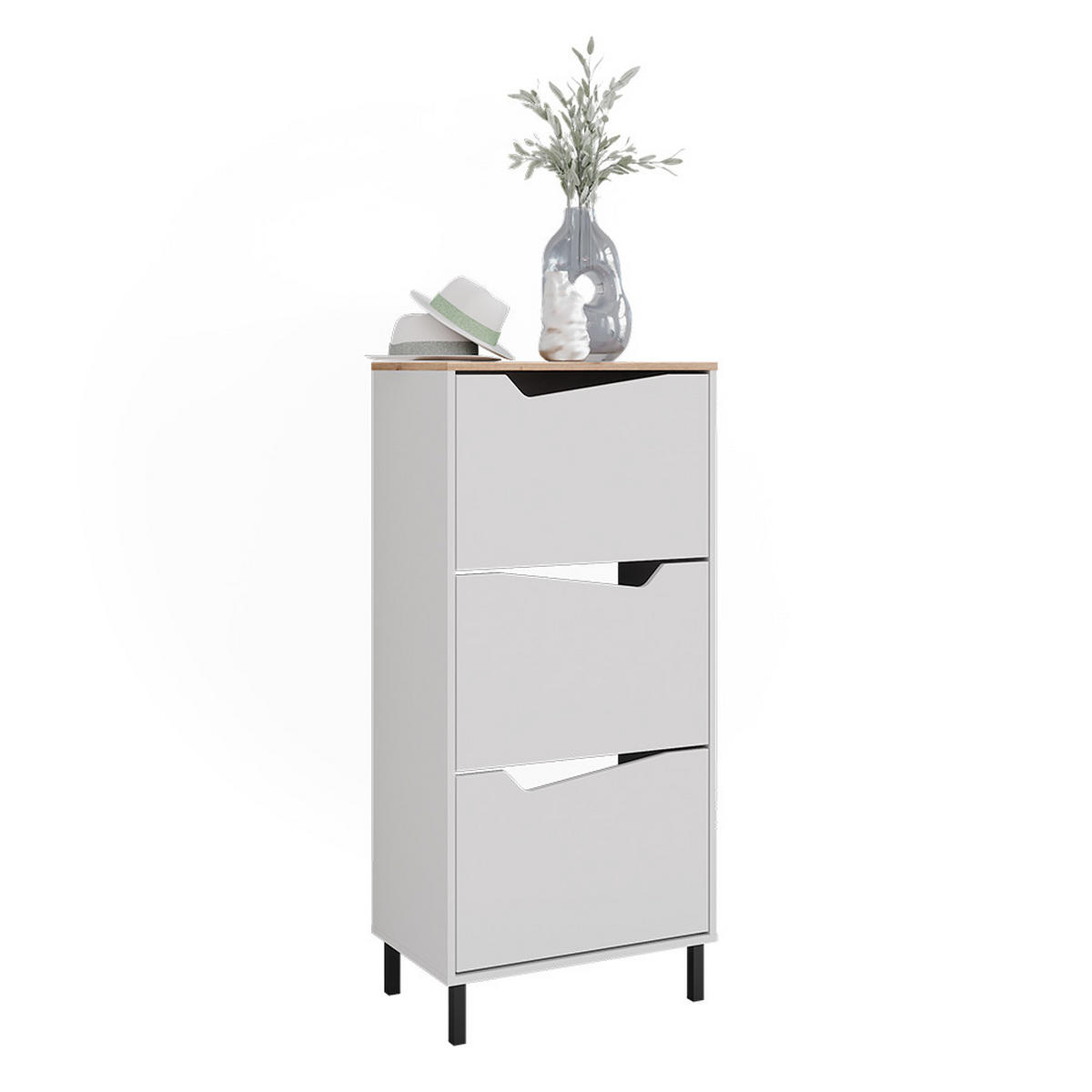 BOTNÍK NA BOTY Marelle Bílá/Artisan - bílá/světle šedá, kompozitní dřevo (60/129.5/38cm) - Vicco