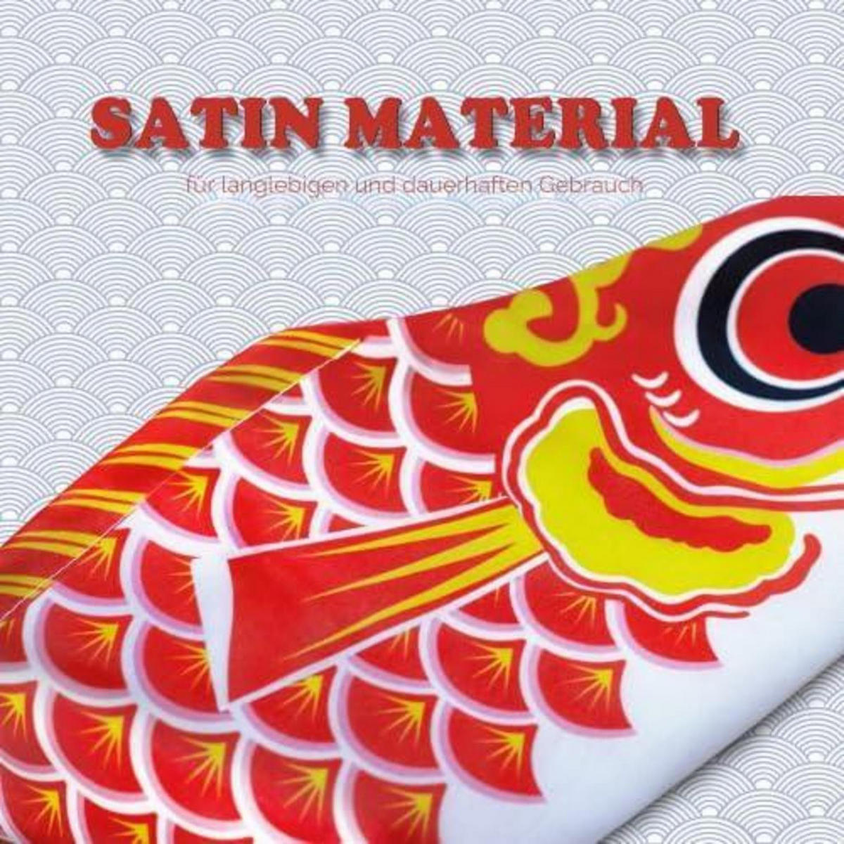 WINDSACK Koi Fisch 66 cm - Multicolor, Textil (66/16.5/1cm)