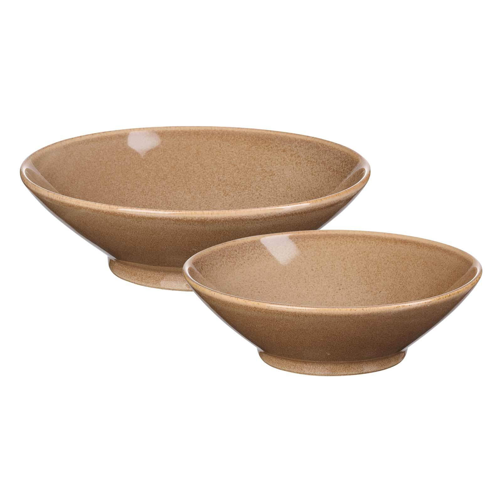 SERVIERSCHALEN-SET Sahara Hellbraun 2er Set - Hellbraun, Keramik (1/1/1cm) - Ritzenhoff Breker