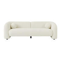 SOFA - 3 Personen - stoff - elfenbeinfarben Ovotas - Weiß, Textil (226/68/86cm) - Vente-Unique