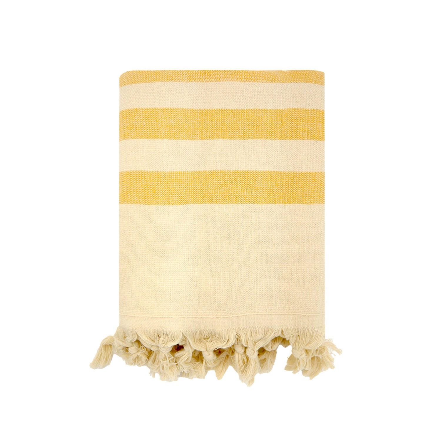 HAMAMTUCH mit Frottee-Fütterung Gelb 90x160 340g/m² - Fidji Sonnenblume - Gelb, Textil (160/90cm) - LE COMPTOIR DE LA PLAGE