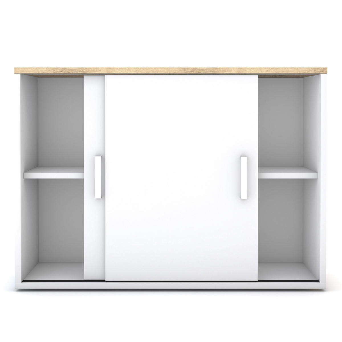 AKTENSCHRANK Schiebetürenschrank Allvia / Eiche Natura - Eiche Artisan, Holz (100/72.5/44cm) - ASSMANN