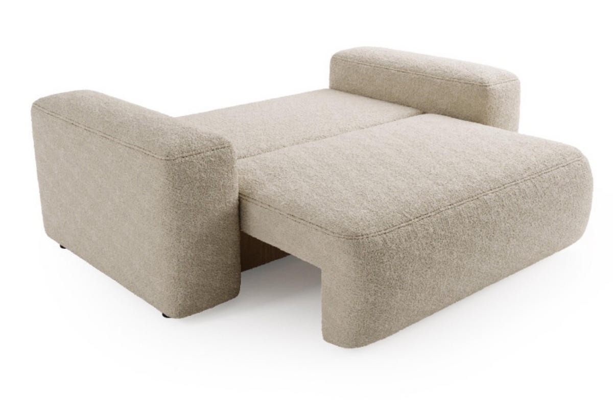 SOFA Dunkelbeige ILO Mit Schlaffunktion Und Bettkasten - Beige, Textil (190/94/110cm) - Sepro Meble