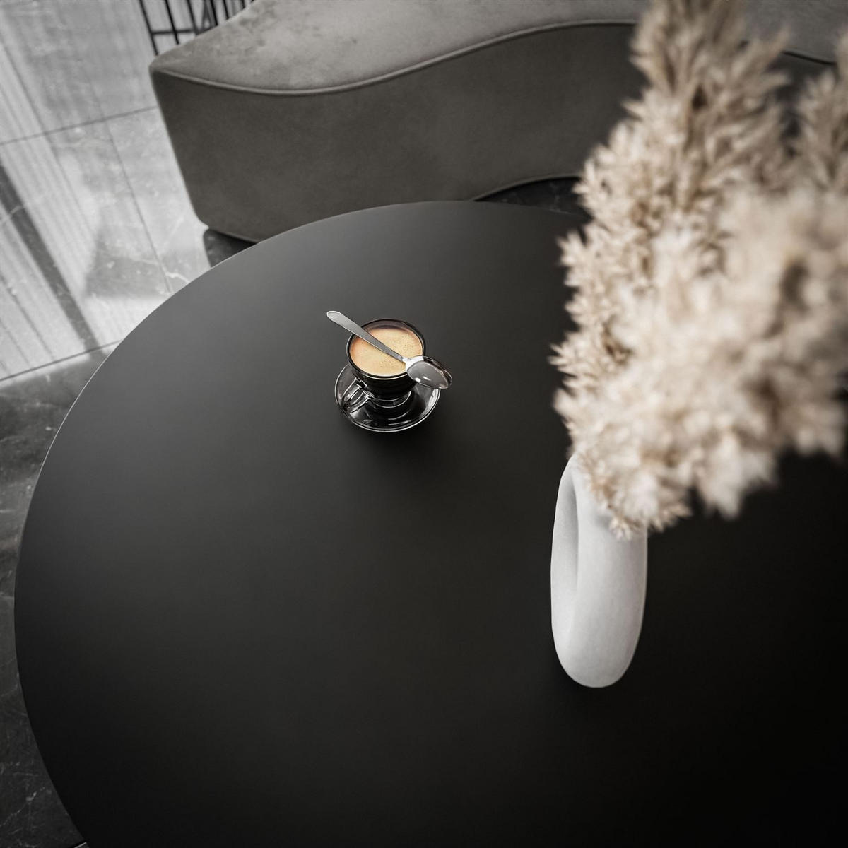 COUCHTISCH 2 in 1 LORI MIX schwarz matt - Goldfarben, Holzwerkstoff (70/70/48cm) - Lookway