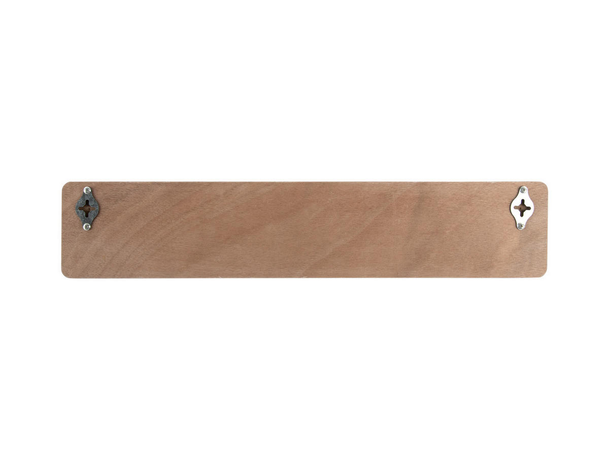 WANDGARDEROBE Rizar Schwarz 60/4.5/11.5 cm - Schwarz, Holz (4.5/11.5/60cm) - Present Time