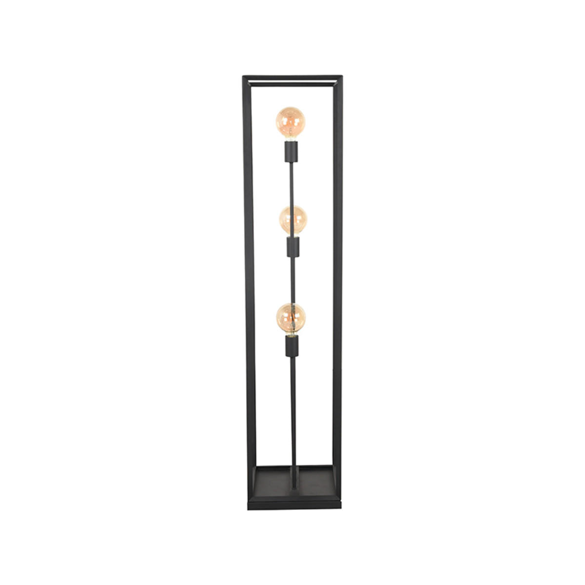 STEHLEUCHTE Tetto Schwarz 30/30/135 cm - Schwarz, Metall (30/30/135cm) - LABEL51