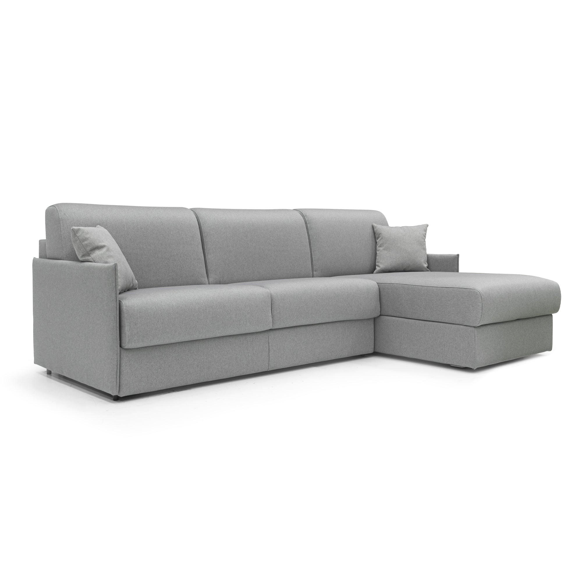 ECKSOFA LINKS Evans - Grau, Textil (232/96cm) - Divani.store