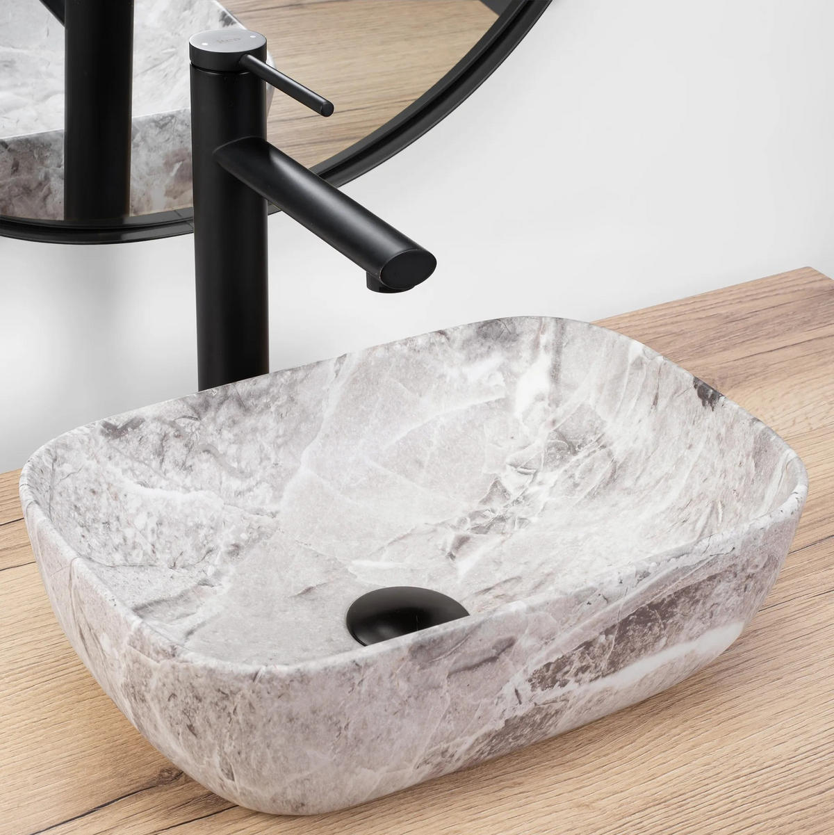 AUFSATZWASCHBECKEN Rea Belinda Mini Stone Matt - Beige, Keramik (25/11.5/36cm) - REA