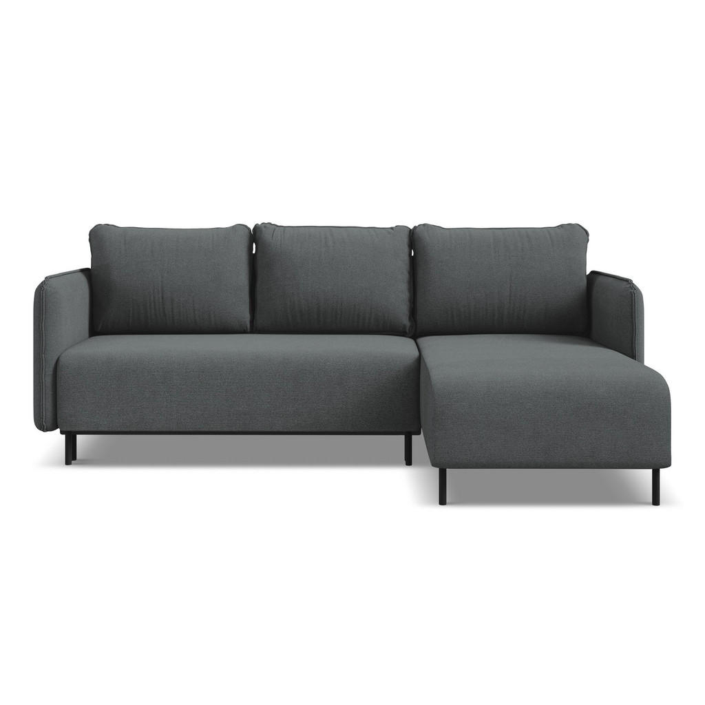 Thumbnail - Makamii Ecksofa, Grau, Textil, 3-Sitzer, Füllung: Schaumstoff, L-Form, Ottomane rechts, 236x162 cm, Made in EU, Wohnzimm...