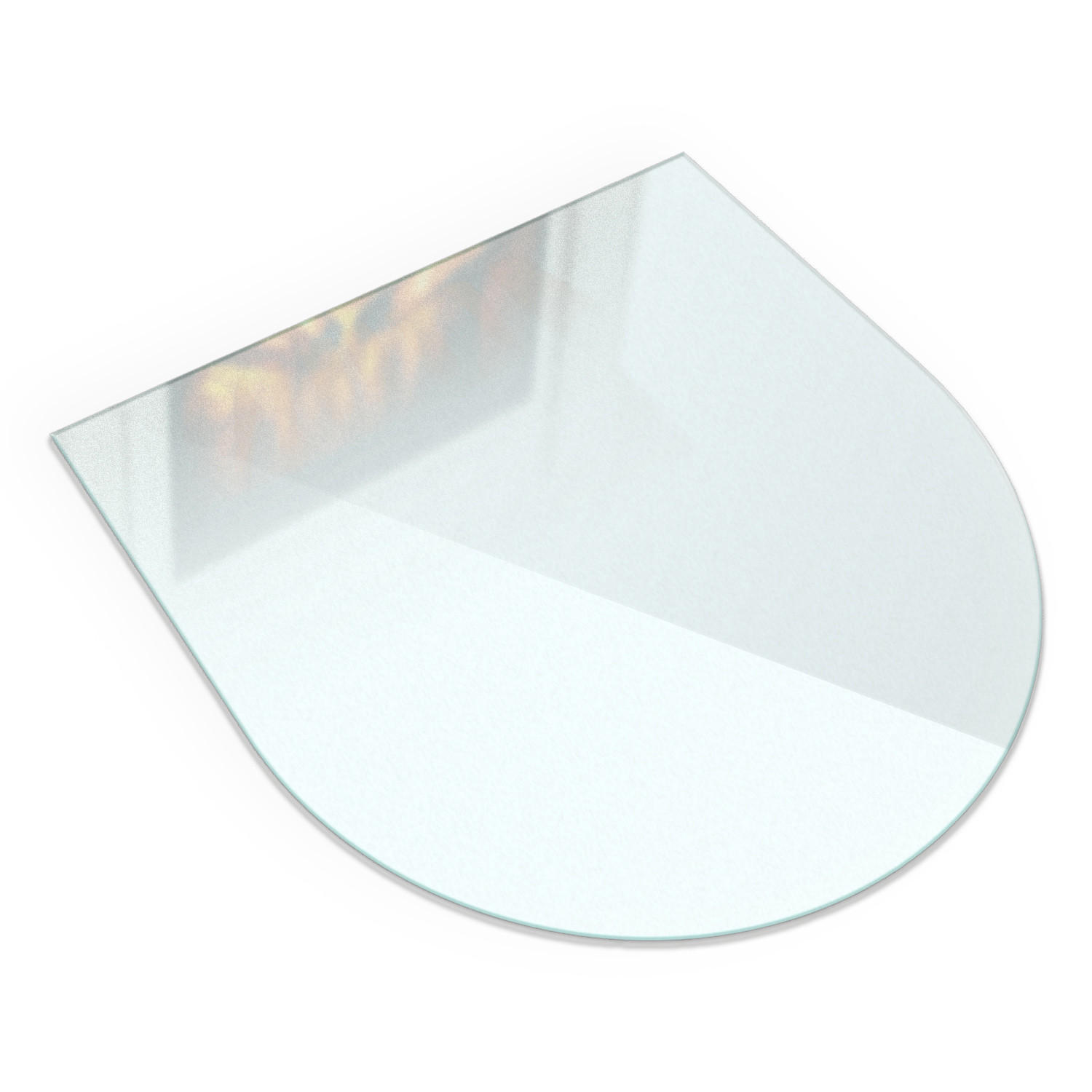GLASPLATTE für Kaminofen 100x100n cm – Milchglas Optik - Transparent, Glas (100/100/0.4cm) - ArtPrintCave