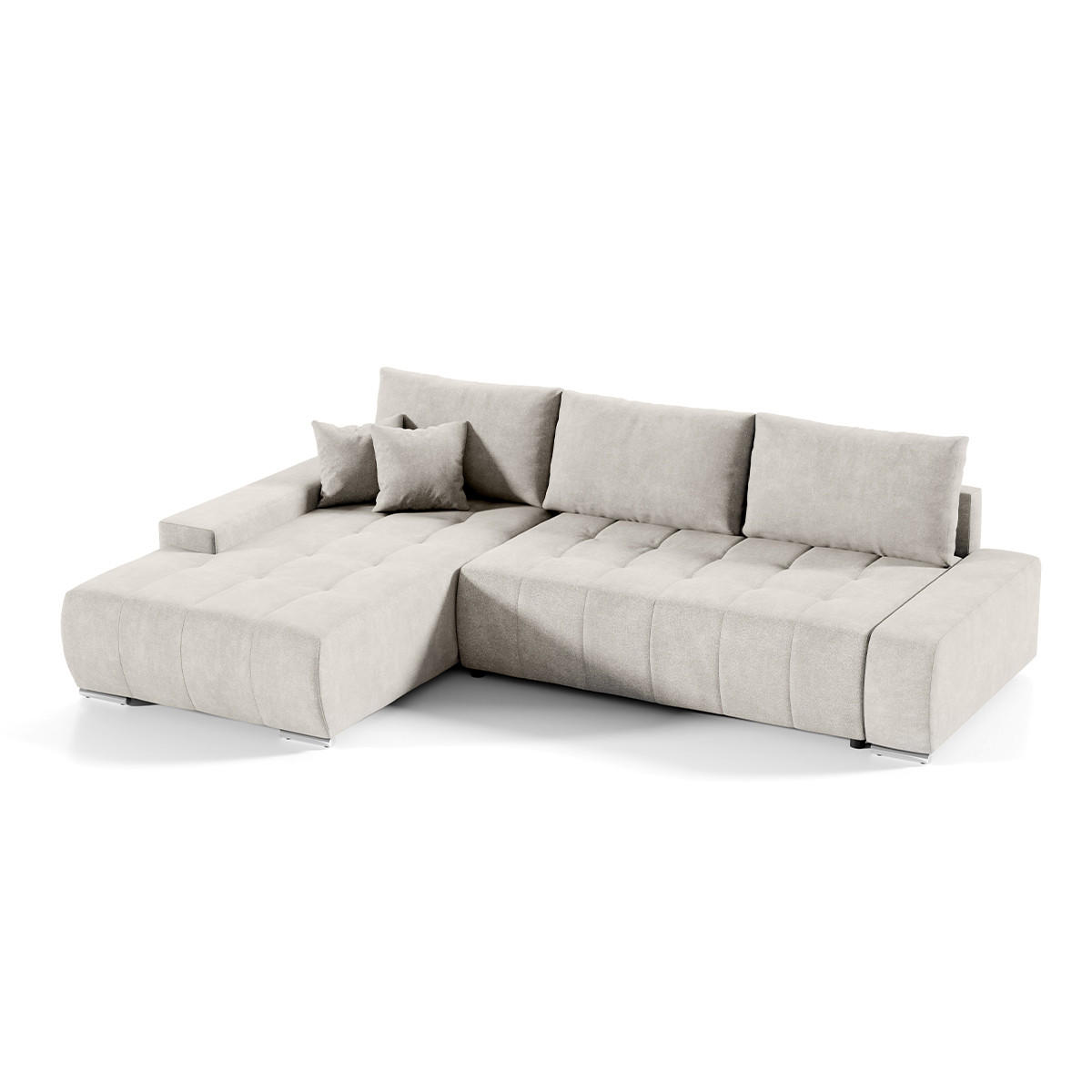 ECKSOFA Jonas 4 Sitzplätze Grün - Grün, Holzwerkstoff (265/185cm) - Petits-meubles