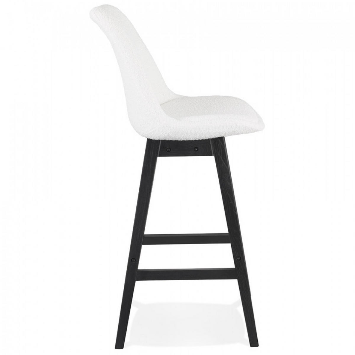 BARHOCKER Weiß 48x112x56cm - Schwarz/Weiß, Holz/Textil (48/112/56cm) - AlterEgo
