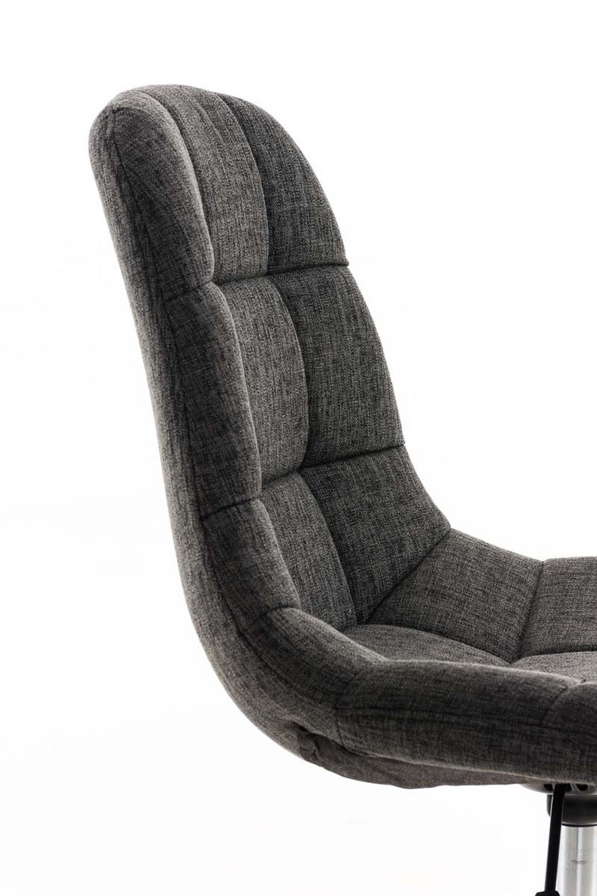 BÜROSTUHL Emily, Stoff Dunkelgrau - Dunkelgrau, Textil/Metall (55/91/55cm) - TPFLiving