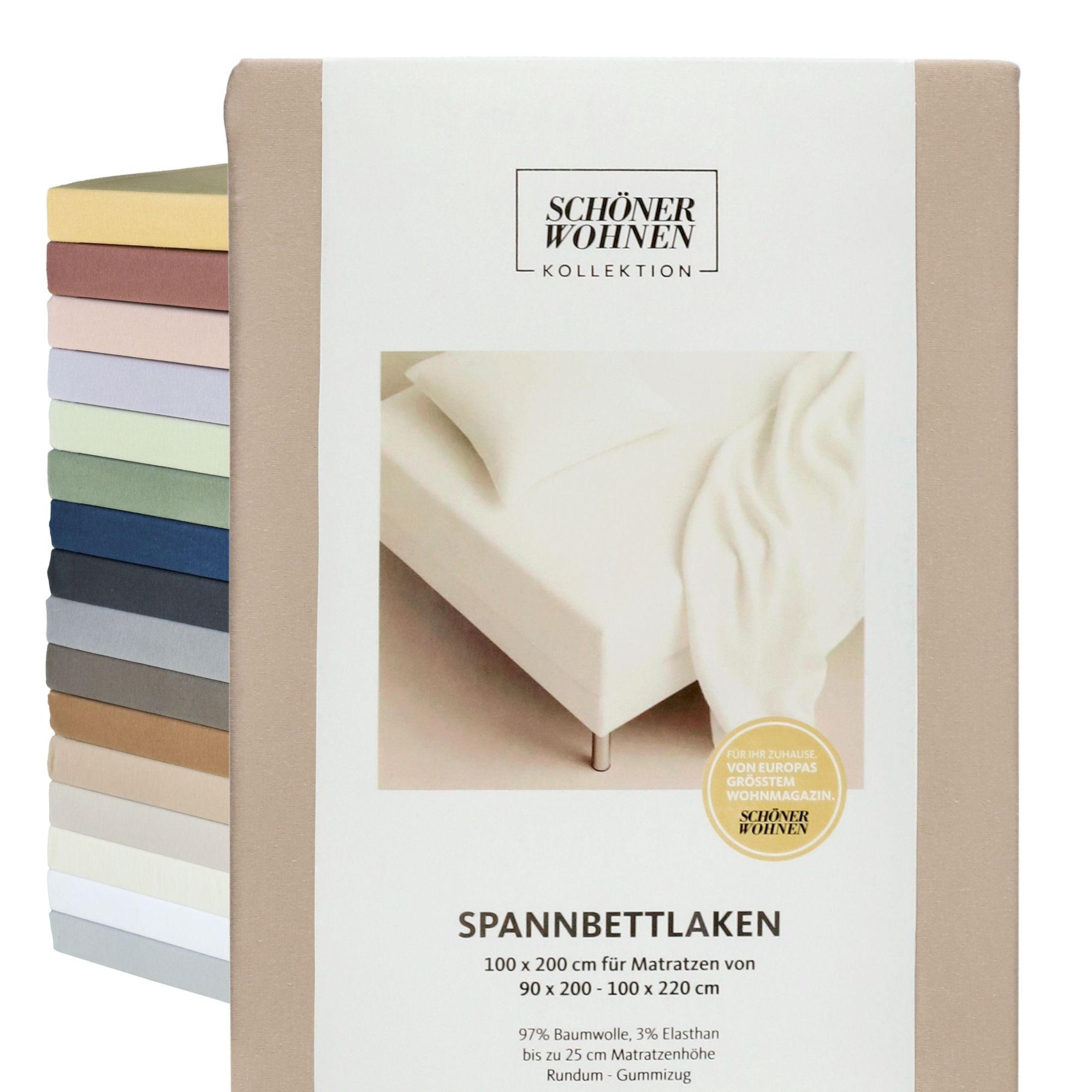 SPANNBETTLAKEN FLAT - Weiß, Textil (90/200cm) - Schöner Wohnen