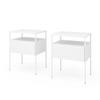 NACHTTISCH Mira Weiß 2er Set - Weiß, Holzwerkstoff (40/50/30cm) - Vicco