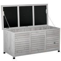 AUSSEN-AUFBEWAHRUNGSBOX, Zedernholz, grau - Grau, Holz (56/60/127cm) - Vallsero