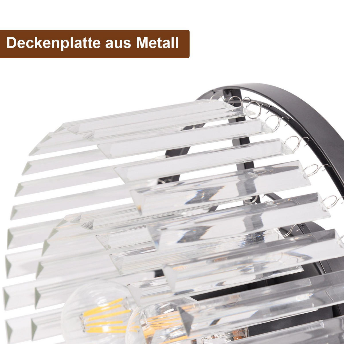 DECKENLEUCHTE Luzardo 40/40/17cm - Schwarz, Metall (40/40/17cm) - Nettlife