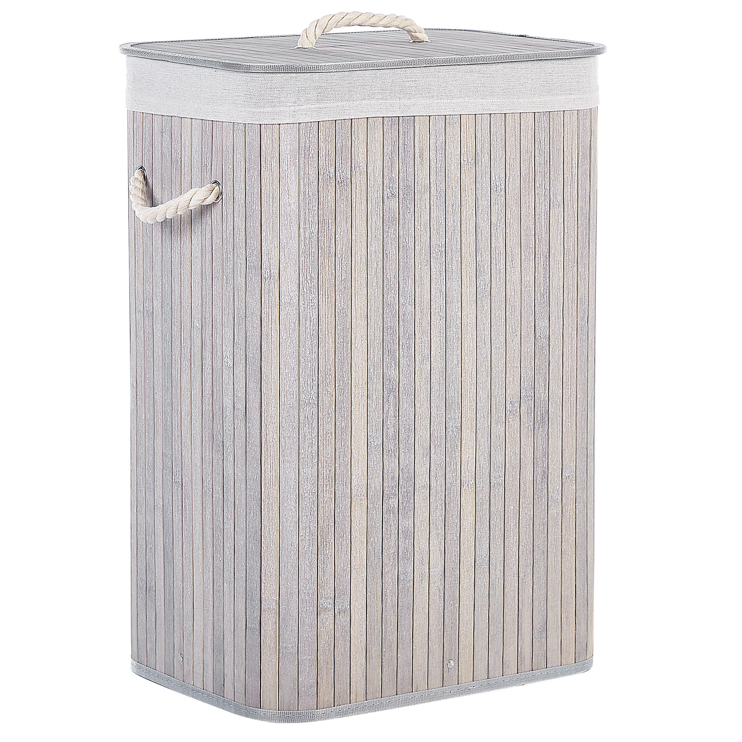 KORB Grau Komari - Weiß/Grau, Holz (40/60/30cm) - Beliani