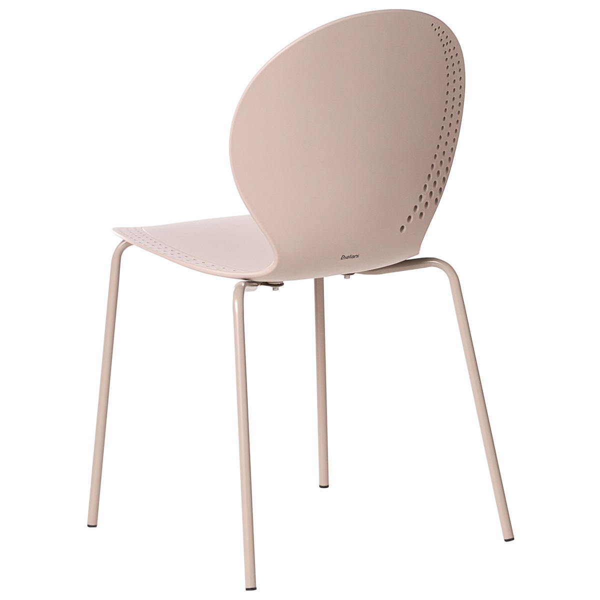 GARTENSTUHL 4er-Set stapelbar Beige Milos - Beige, Kunststoff (45/80/48cm) - Beliani