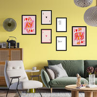 POSTER Set Mit 6 Moderner Kunst In Rosatönen A3 & A4 Rahmenlos - Klar, Papier (29/3cm) - Nacnic