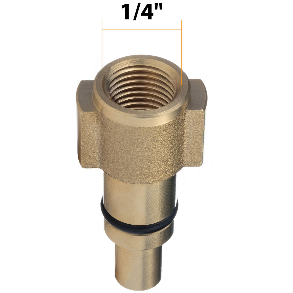 SCHLAUCH Hochdruck 20 m, 160 bar, 60 °C, Düse 1+3, Anschluss 1/4 Zoll, Nylongeflecht, PTFE-Dichtband - Multicolor, Kunststoff/Metall (10/10/10cm)
