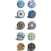 KERAMIKKNÖPFEN Set mit 10 in verschiedenen Farben und Formen 40 mm Durchmesser - Multicolor, Keramik (4/4/6.9cm) - Nacnic