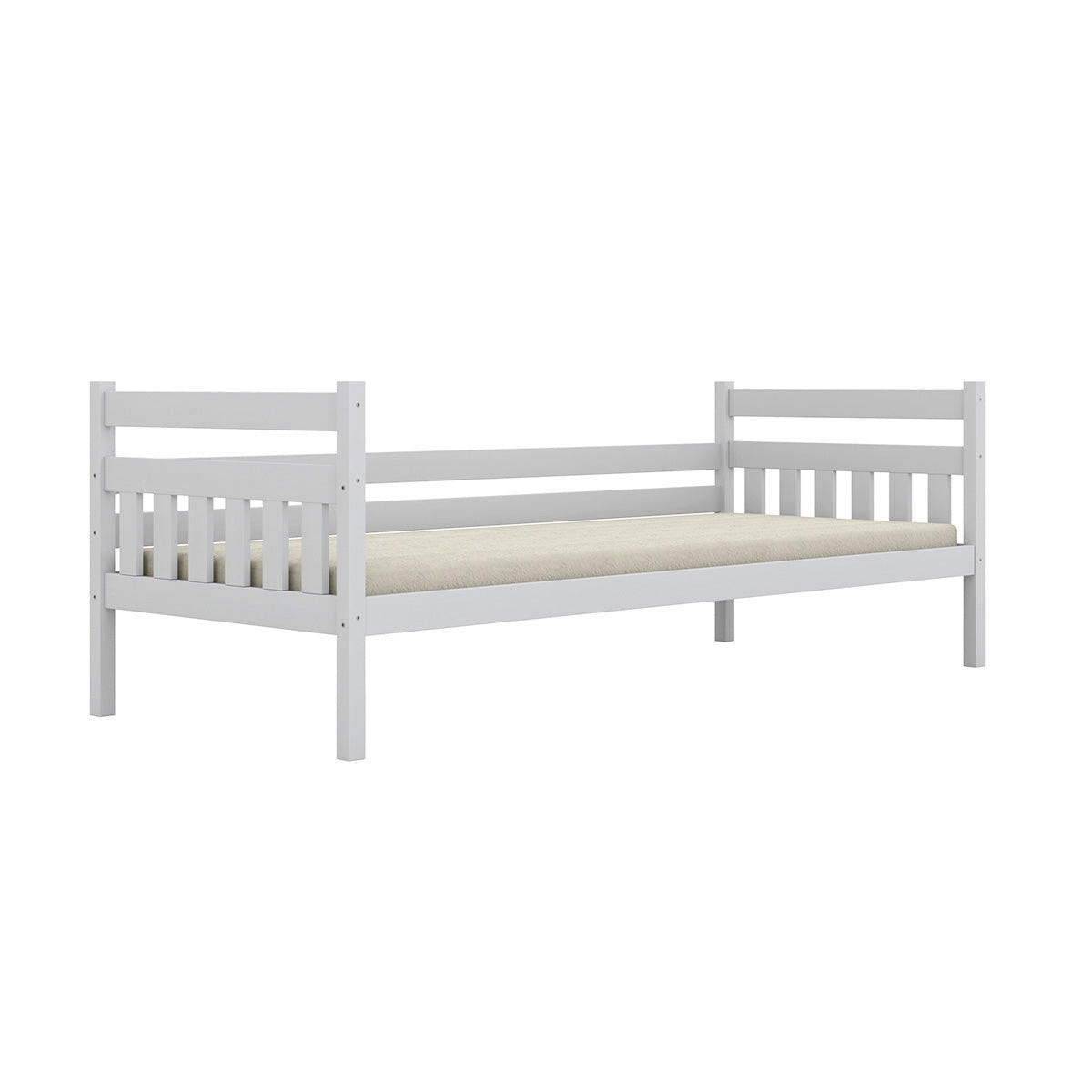 BETT 90/200 David Weiß - Weiß, Holz (90/200cm) - Petits-meubles
