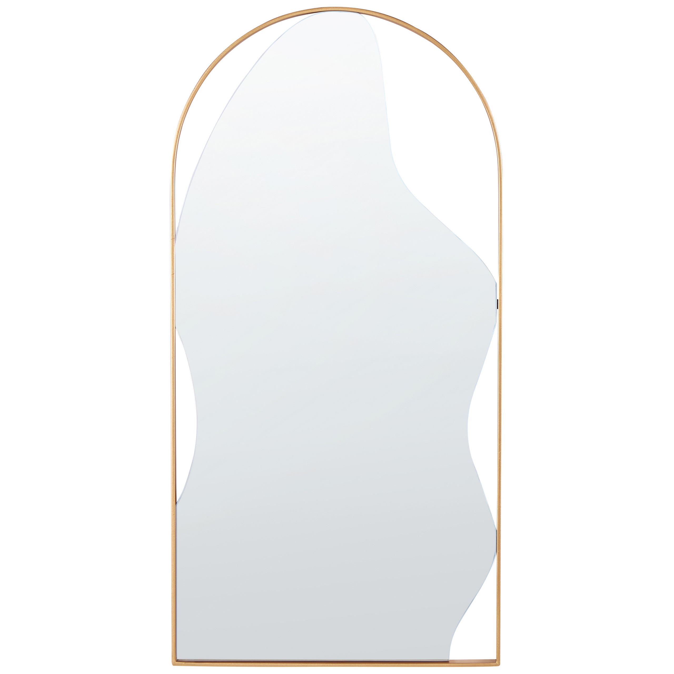 WANDSPIEGEL Metall gold oval 41/81 cm Colombier - Goldfarben, Metall (41/81/2cm) - Beliani