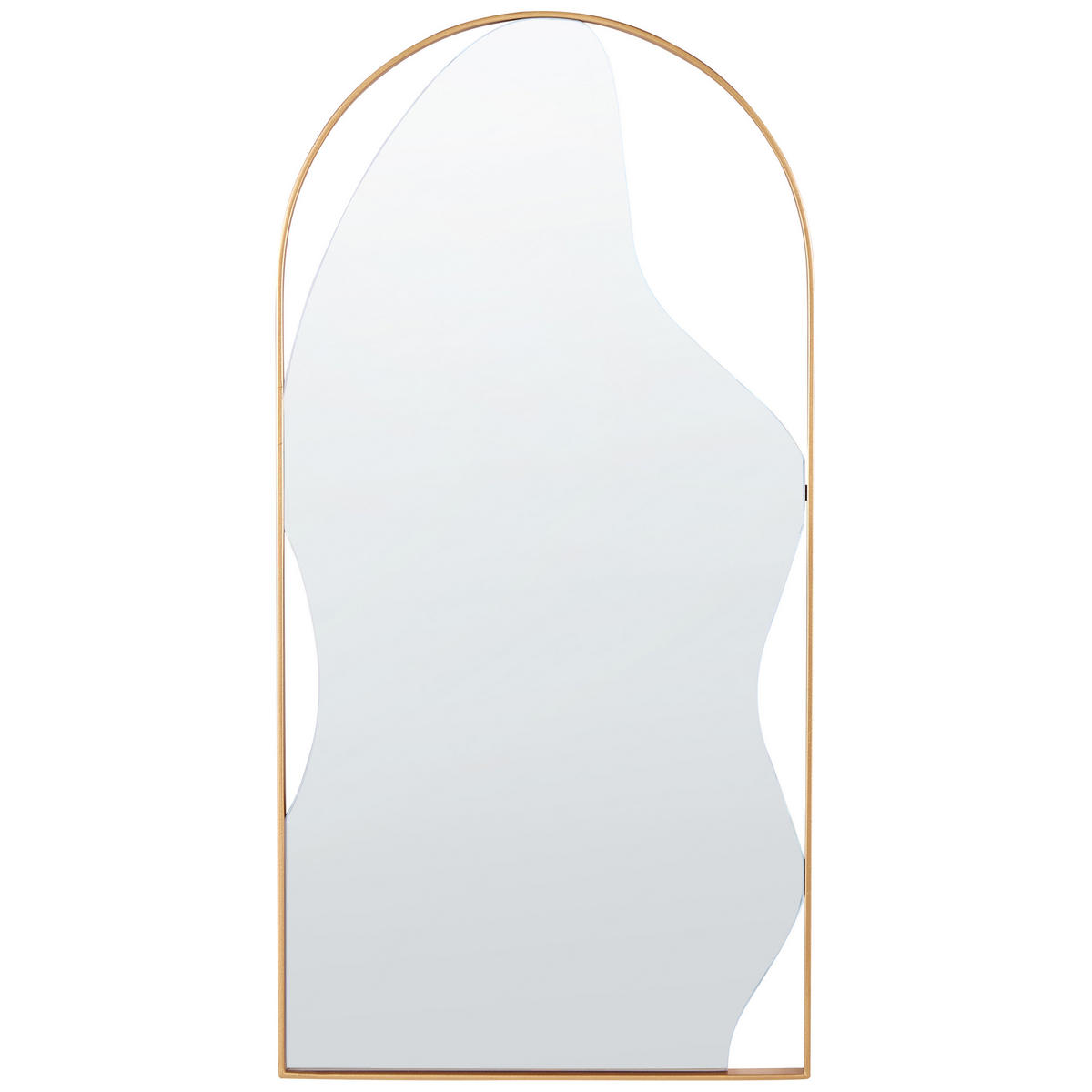 WANDSPIEGEL Metall gold oval 41/81 cm Colombier - Goldfarben, Metall (41/81/2cm) - Beliani