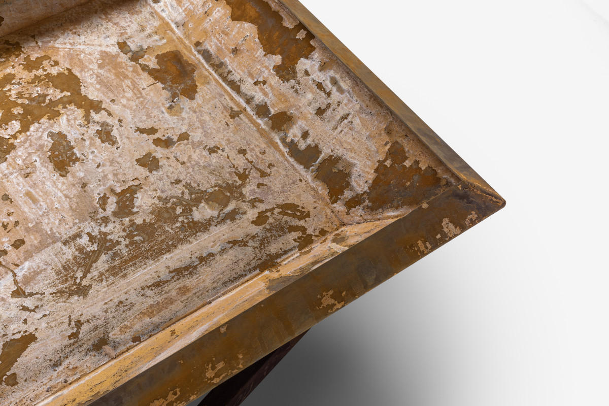 FEUERSCHALE Firesheet Corten 77 x 77 x 32 cm 17 kg Rostoptik - Kupferfarben, Metall (77/32/77cm) - The Favilla