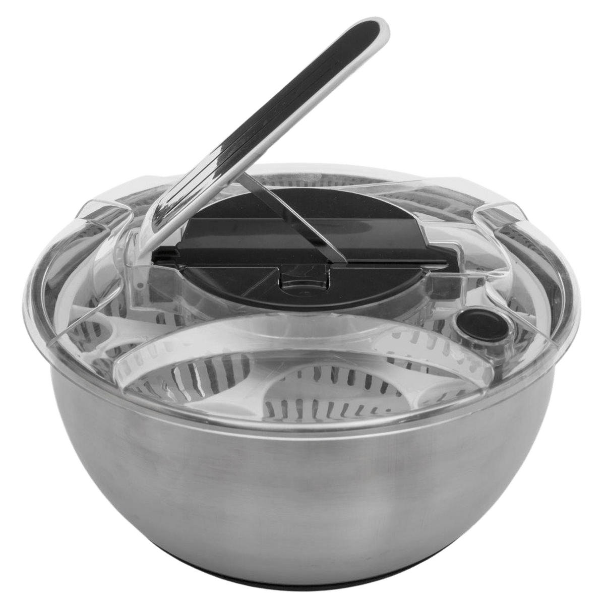 SALATZENTRIFUGE 3,5 l 27/27/17 cm - Silberfarben, Metall (27/17cm) - 5five Simply Smart