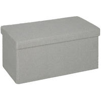 AUFBEWAHRUNGSHOCKER DE-07169 Polsterbank mit Stauraum, faltbar Hellgrau - Hellgrau, Holzwerkstoff (38/38/76cm) - ComfortXL
