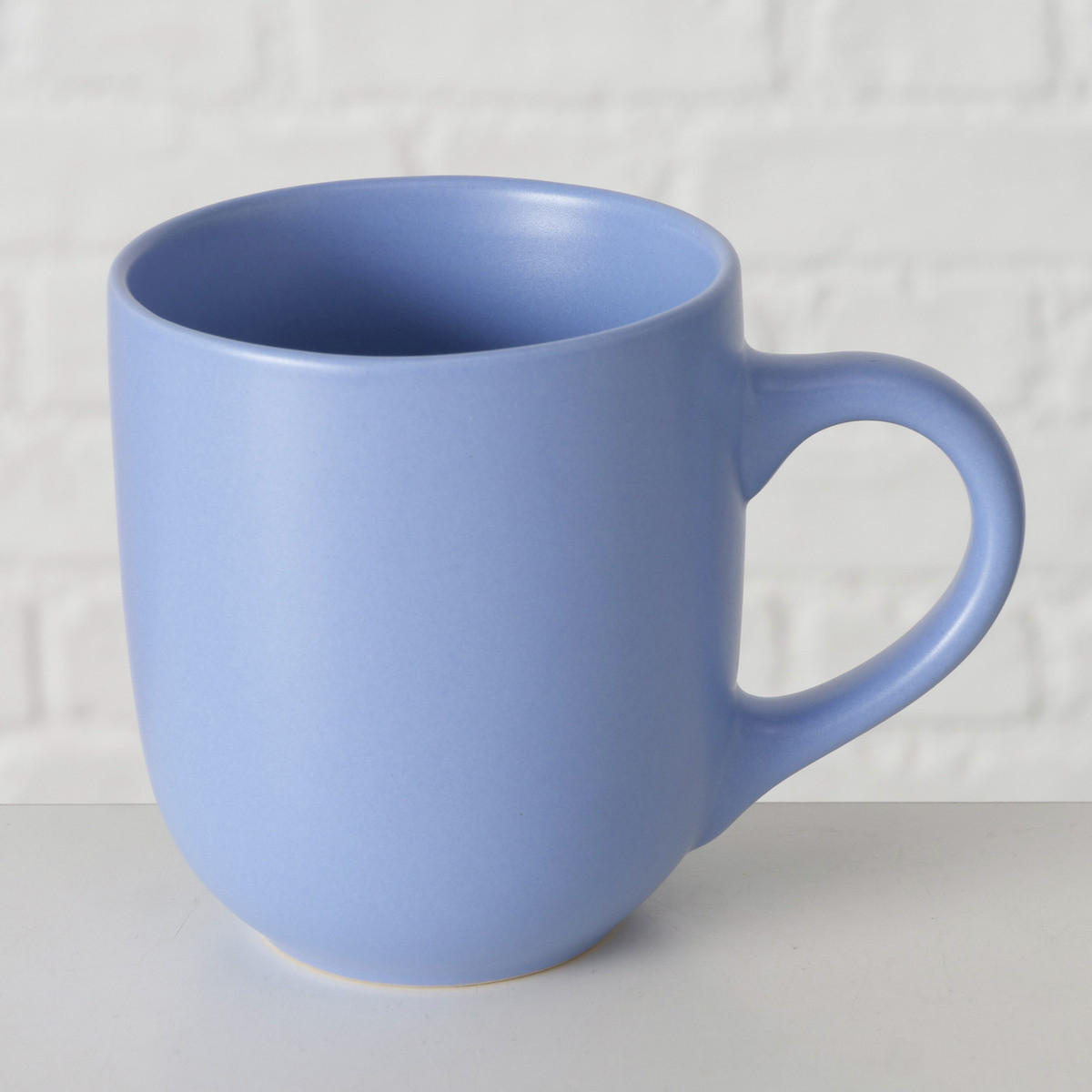 BECHER Pastell Blau 300 ml 8,5/8,5/9,5 cm - Blau, Keramik (0.3L) - Boltze Home
