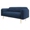 SOFA Nami 2 - Blau/Goldfarben, Holz/Textil (174/75/71cm) - MIRJAN24