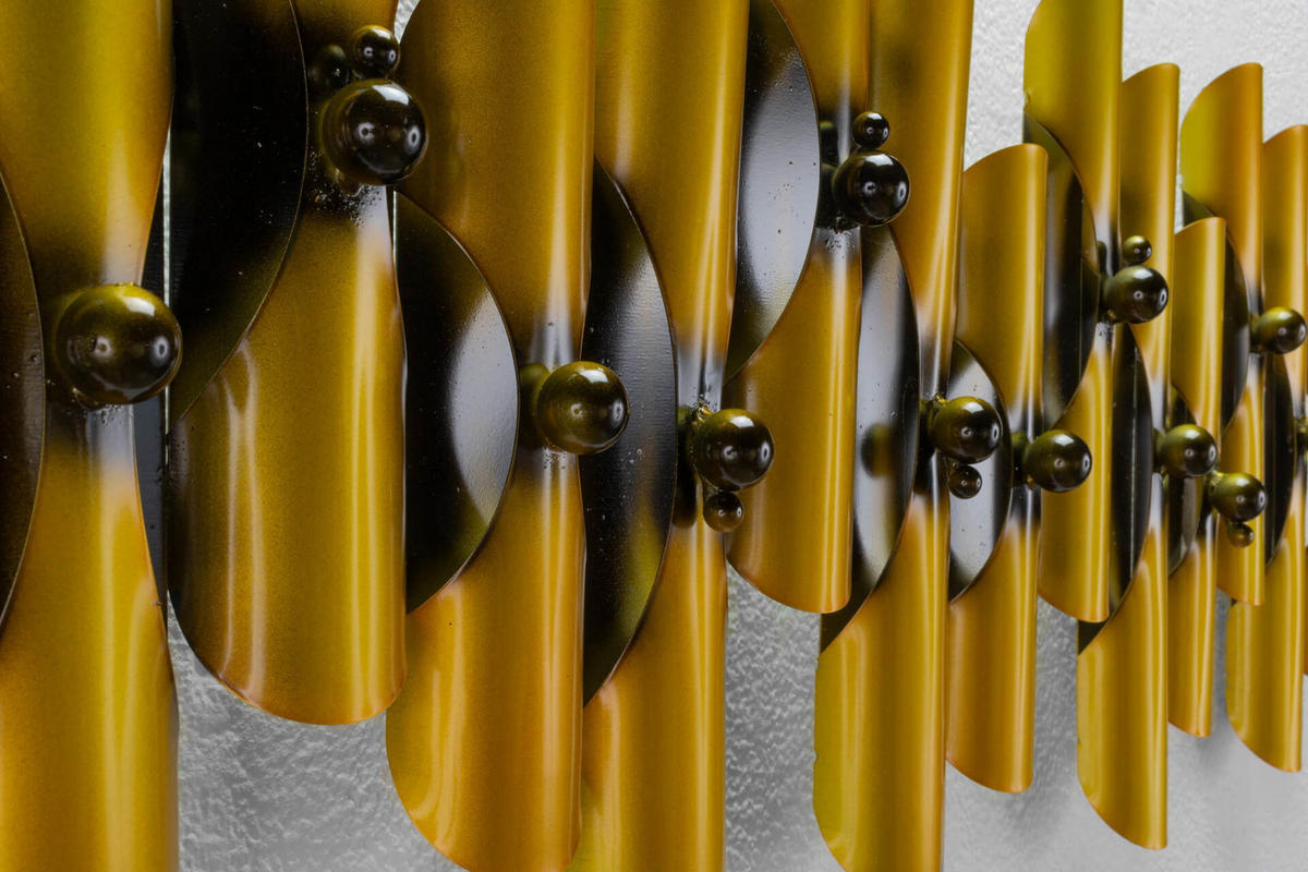 WANDDEKO Gold 90/32 cm - Goldfarben, Metall (2.85/32/5cm) - KUNSTLOFT