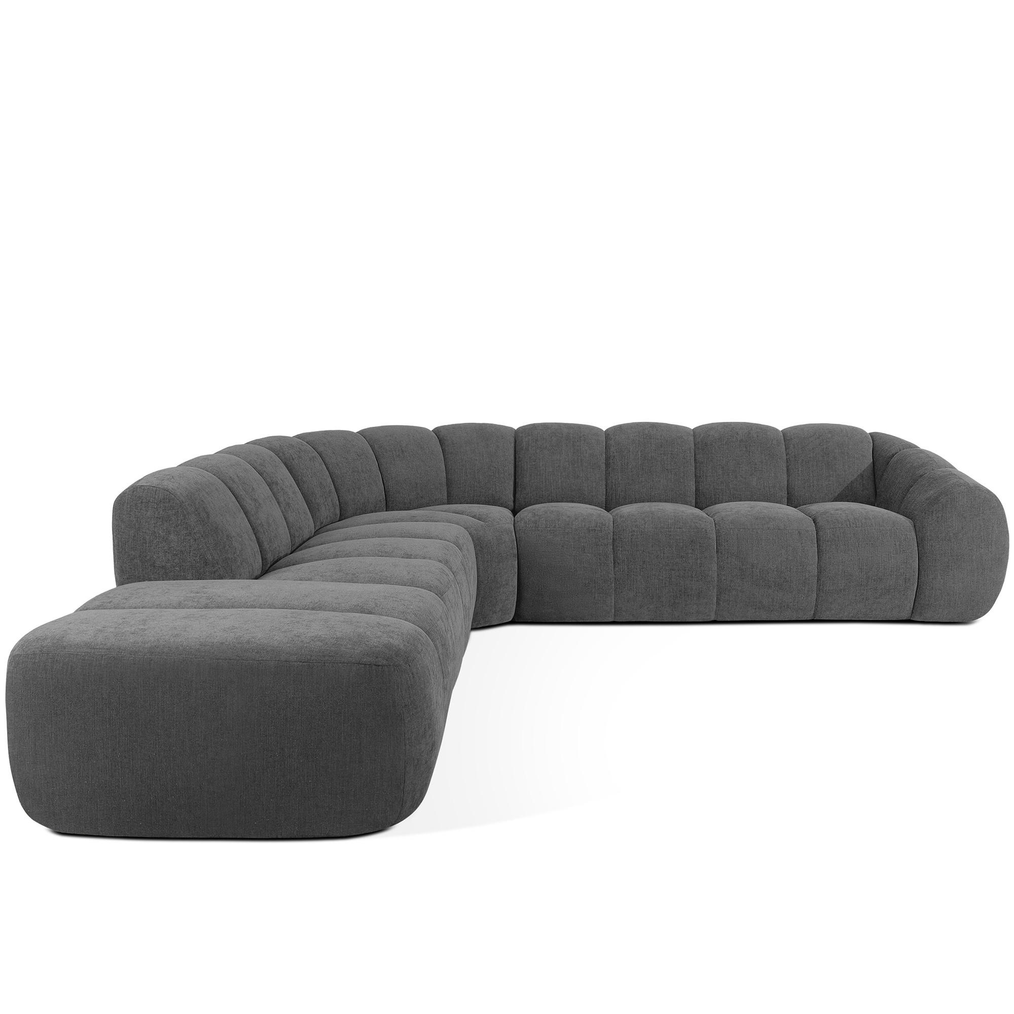 ECKSOFA LINKS FLAVA, Aschgrau - Grau, Holz/Holzwerkstoff (310/314cm) - KONSIMO®